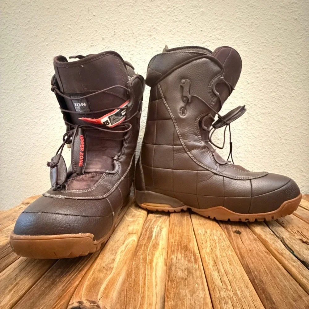 Burton Ion Snowboard Boots Mens 10.5 Brown Leather